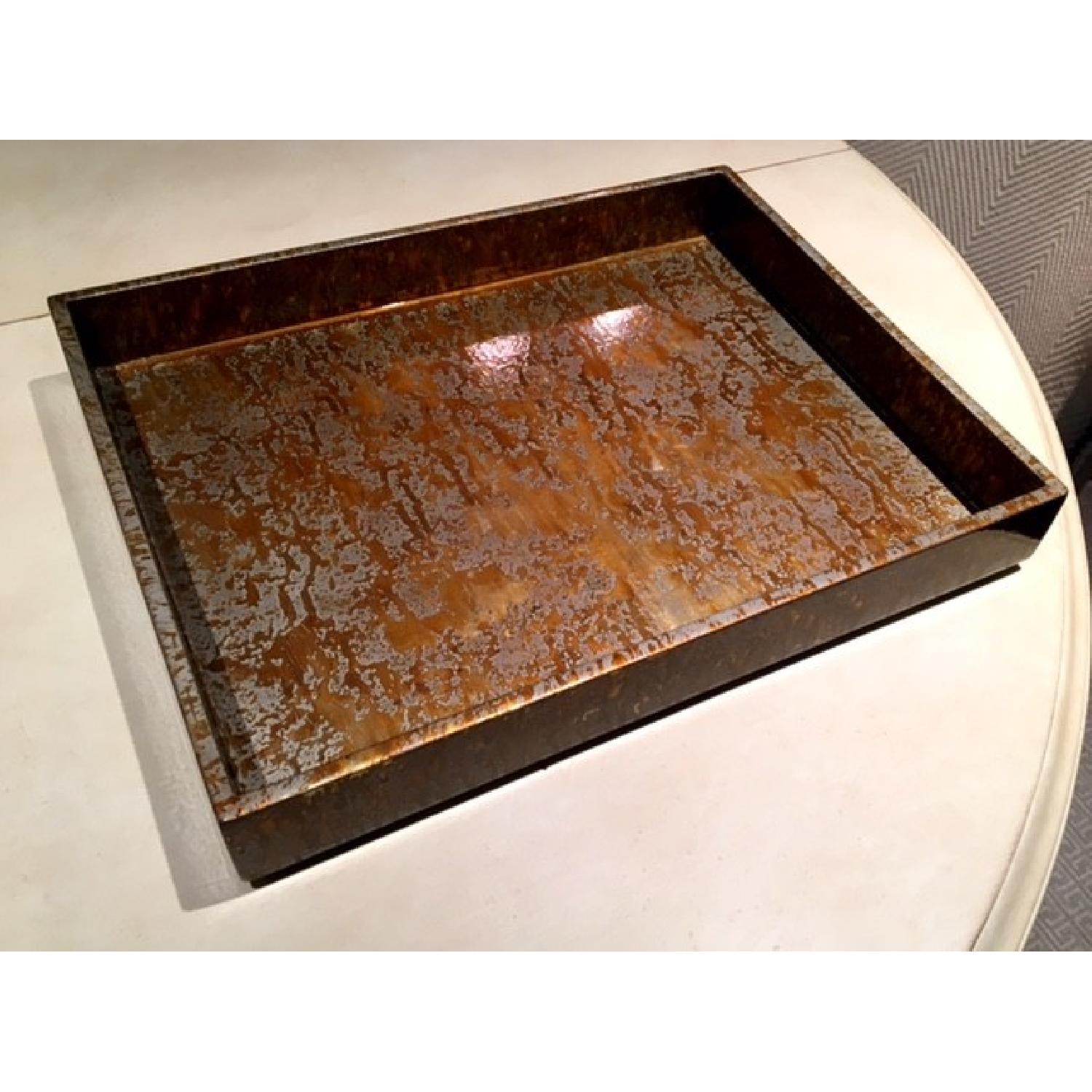 Studio A Home Large Lacquer Tray in Gold - image-3