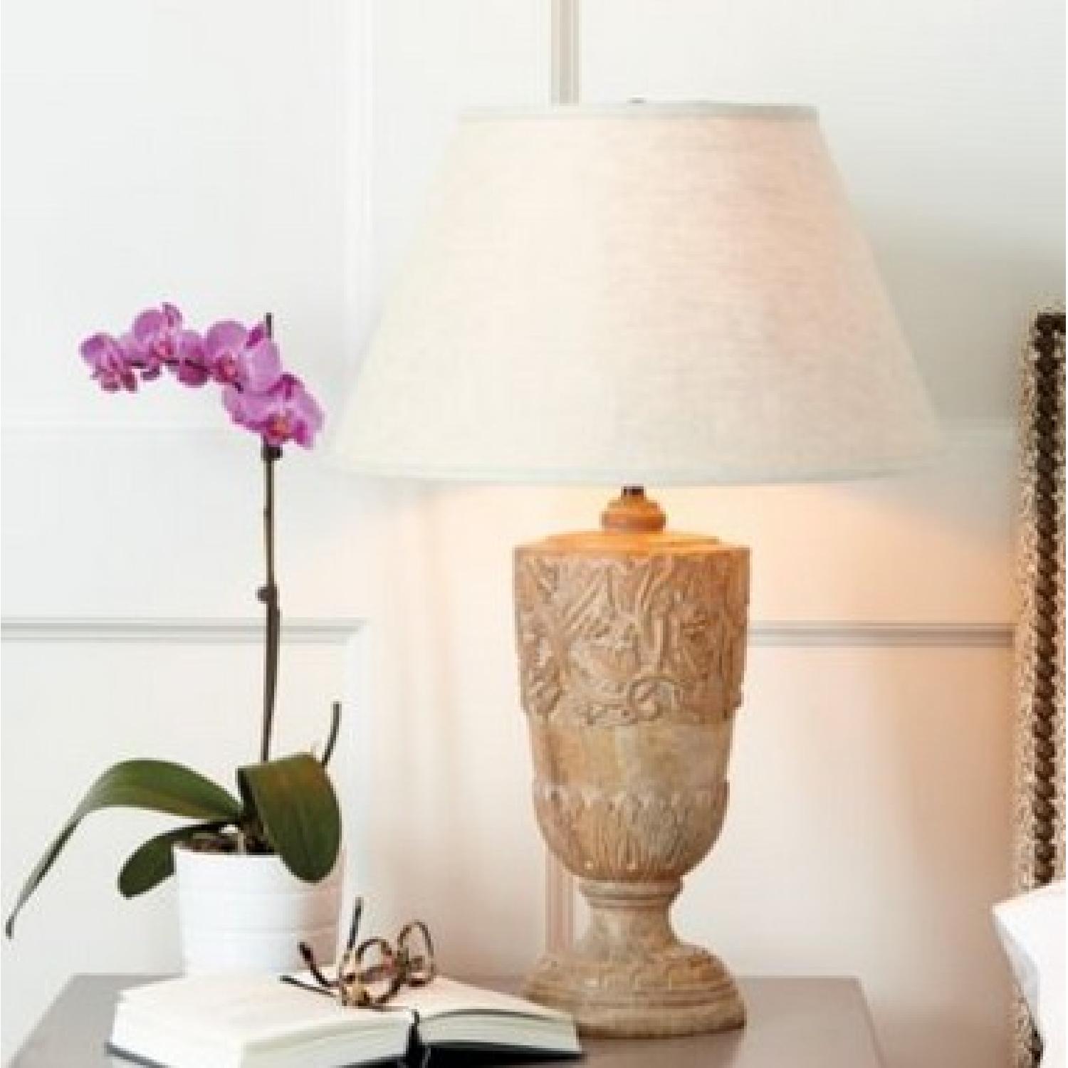 Ballard Designs Natural Wood Table Lamp - image-1
