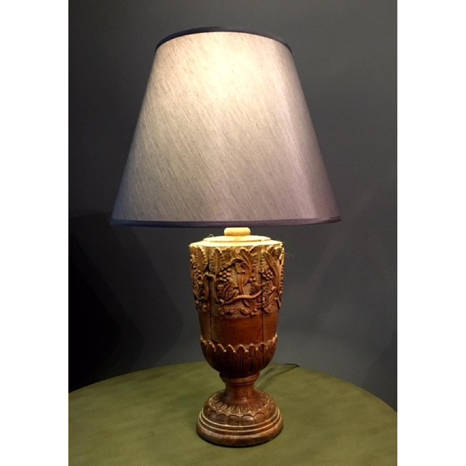 Ballard Designs Natural Wood Table Lamp - image-3