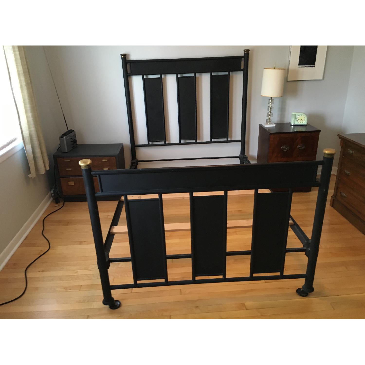 Antique Iron Full Size Bed Frame - image-1