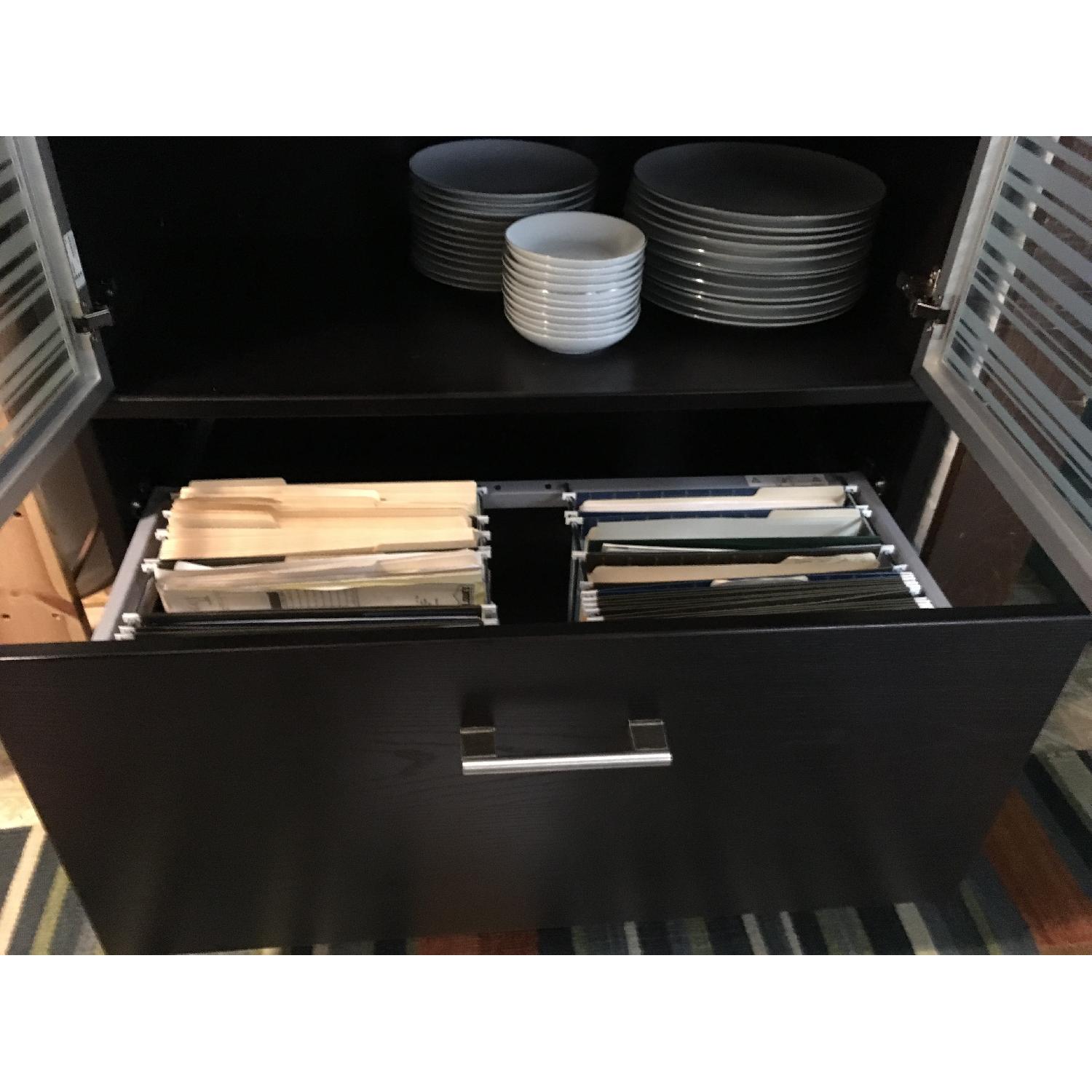 Ikea Effektiv Storage Unit w/ Glass Doors AptDeco