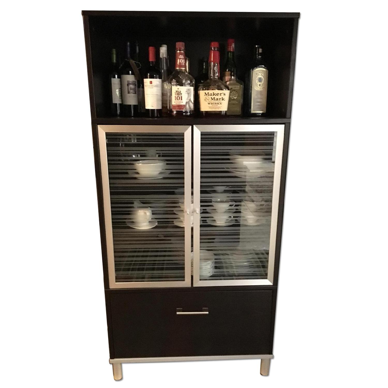 Ikea Effektiv Storage Unit w/ Glass Doors AptDeco