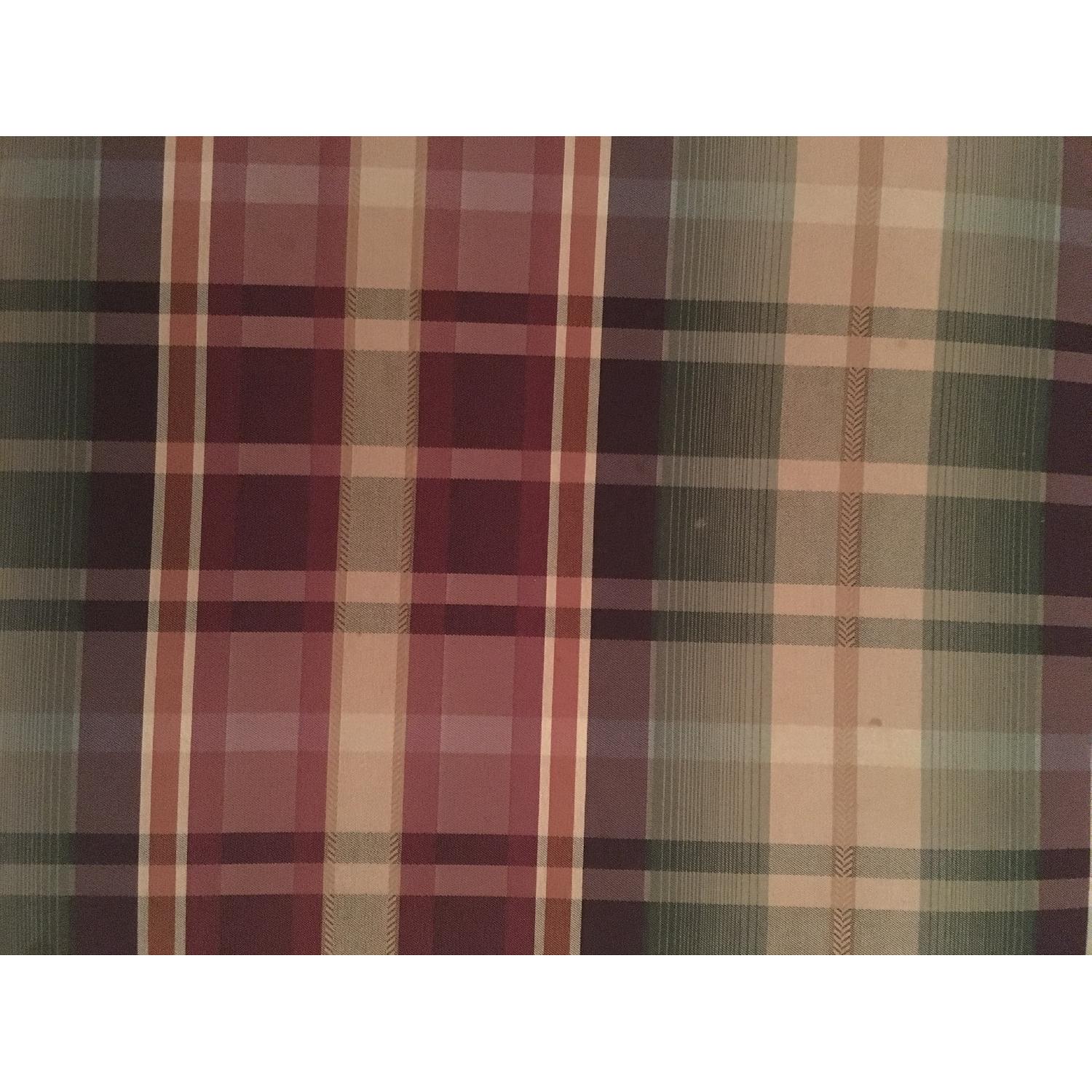 Ikea Plaid Wingback Chair & Ottoman - image-6