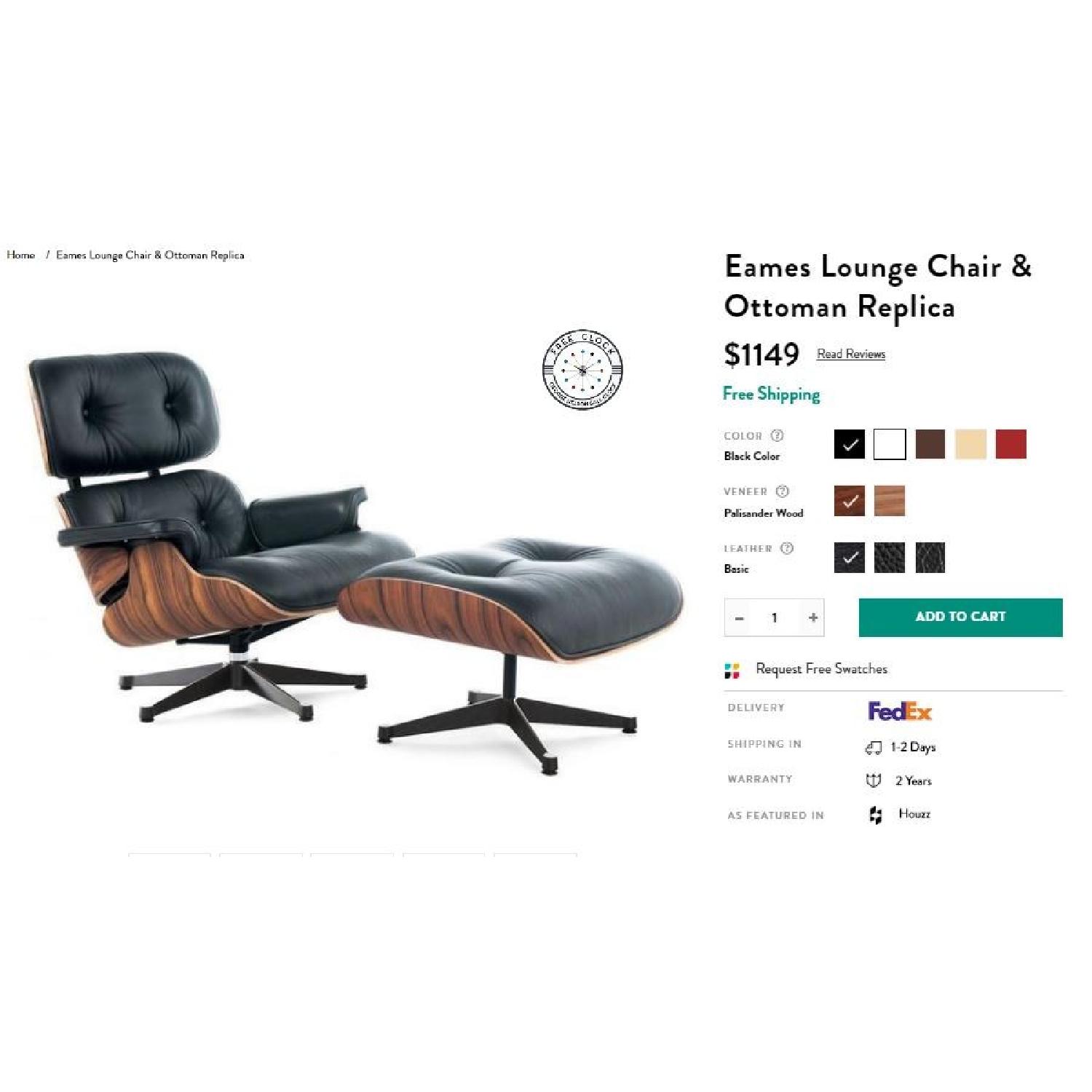 Eames Lounge Chair & Ottoman Replica - image-1