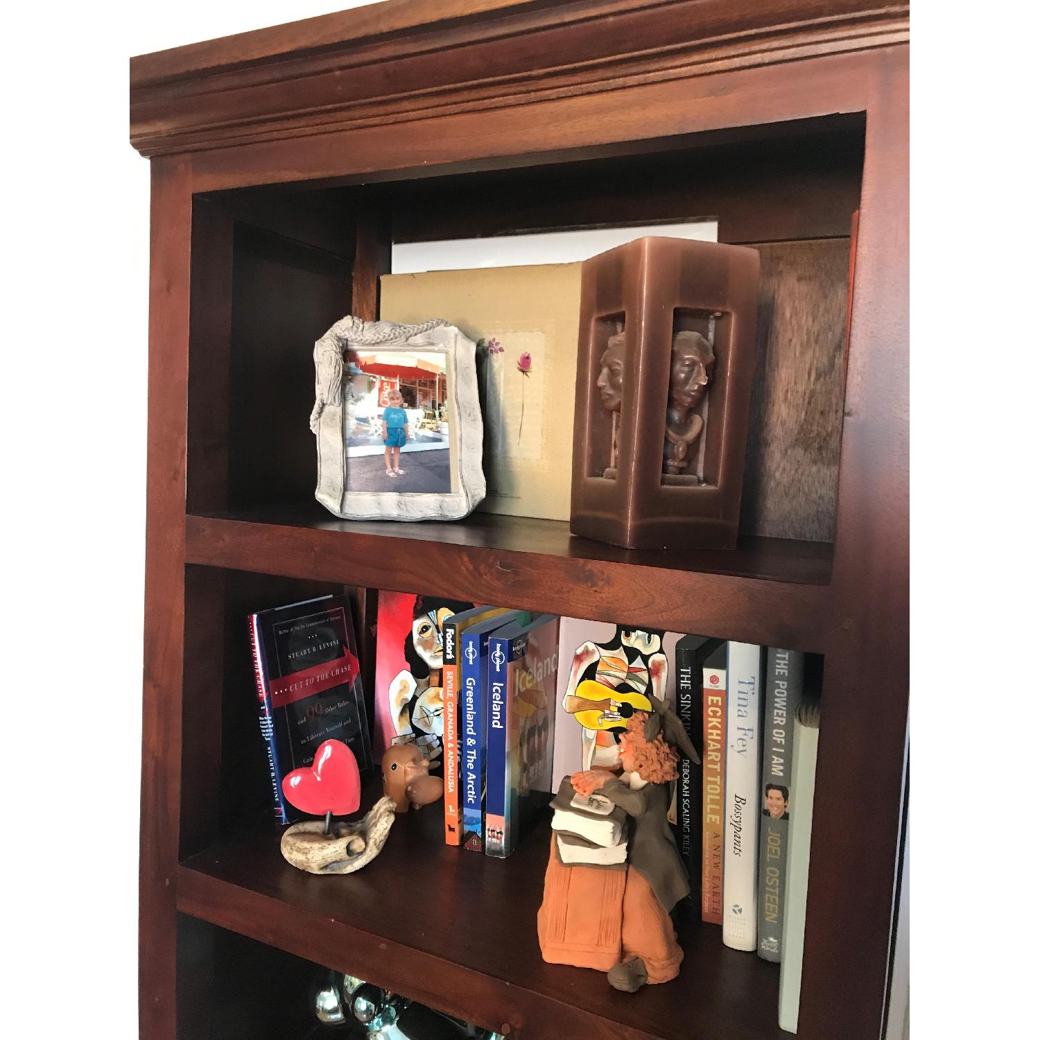 From The Source Wood Bookcase w/ Wine Storage - image-4