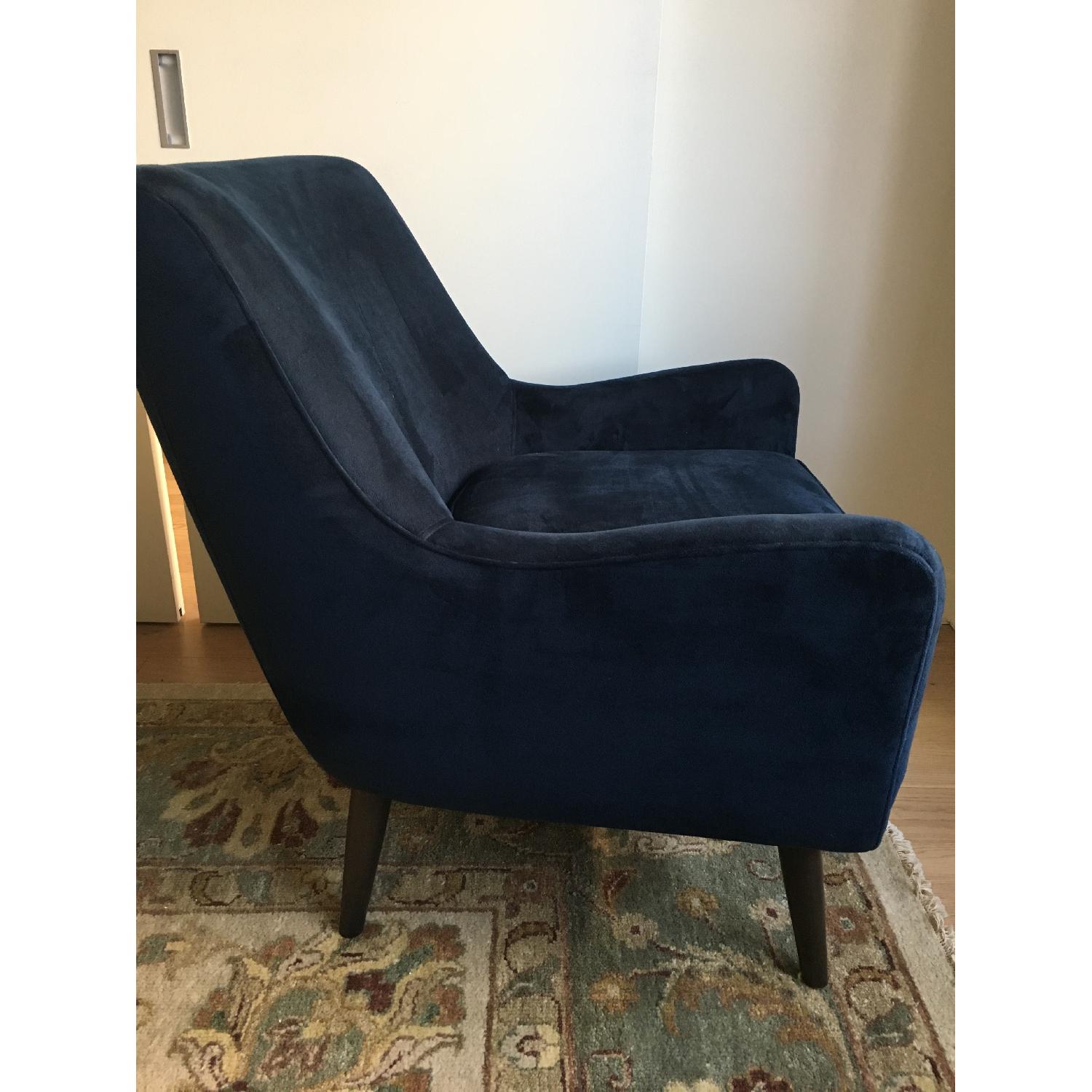 Room & Board Quinn Chairs in Indigo Velvet - image-1