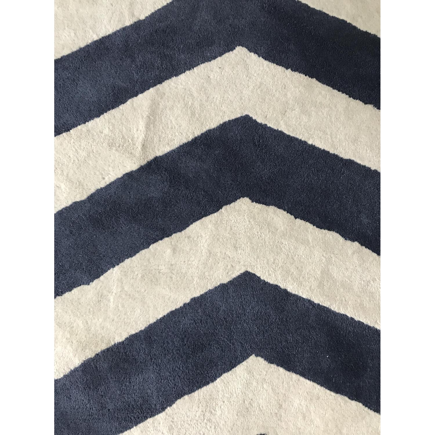 Serena & Lily Navy & White Herringbone Rug - image-2
