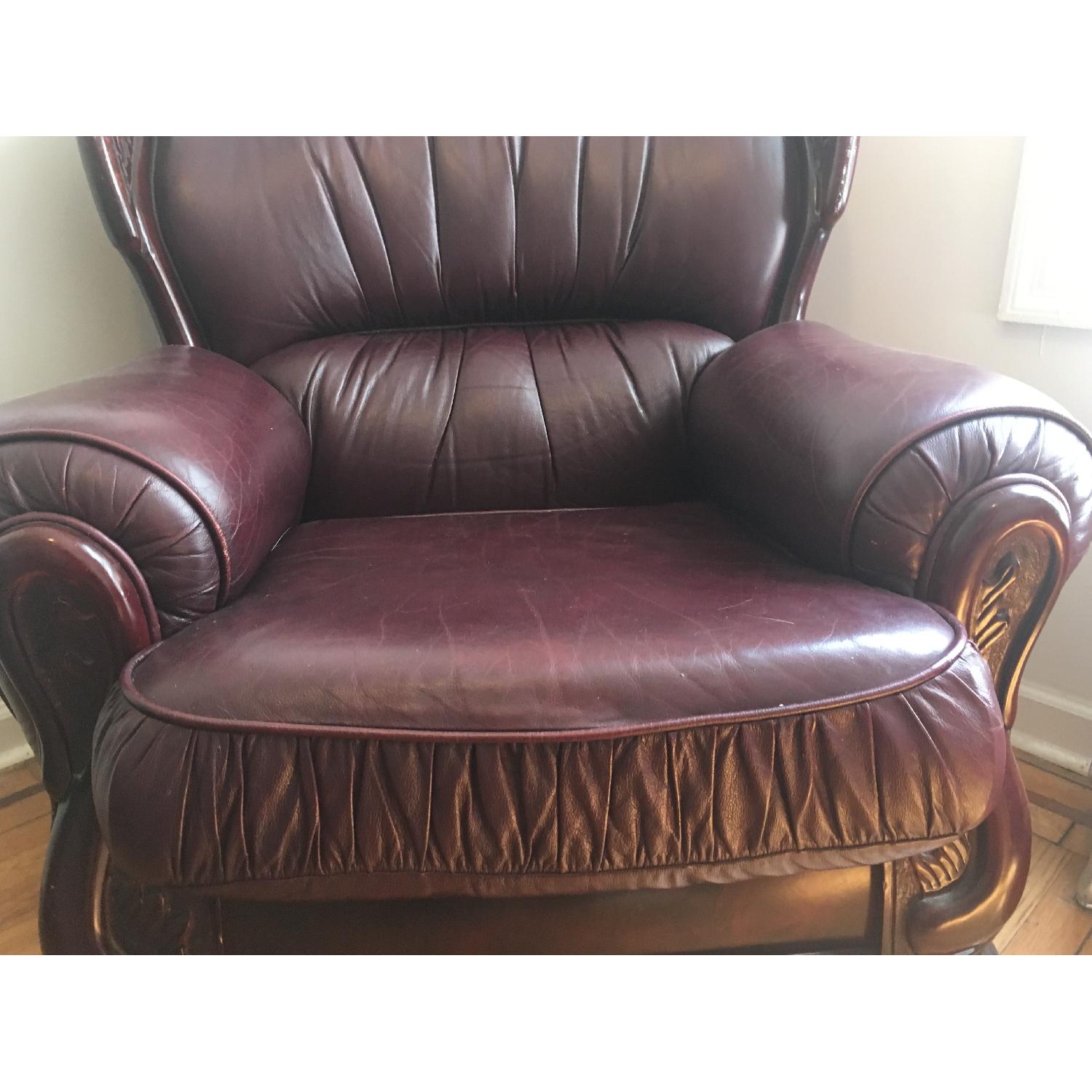 Dark Leather Armchair - image-5