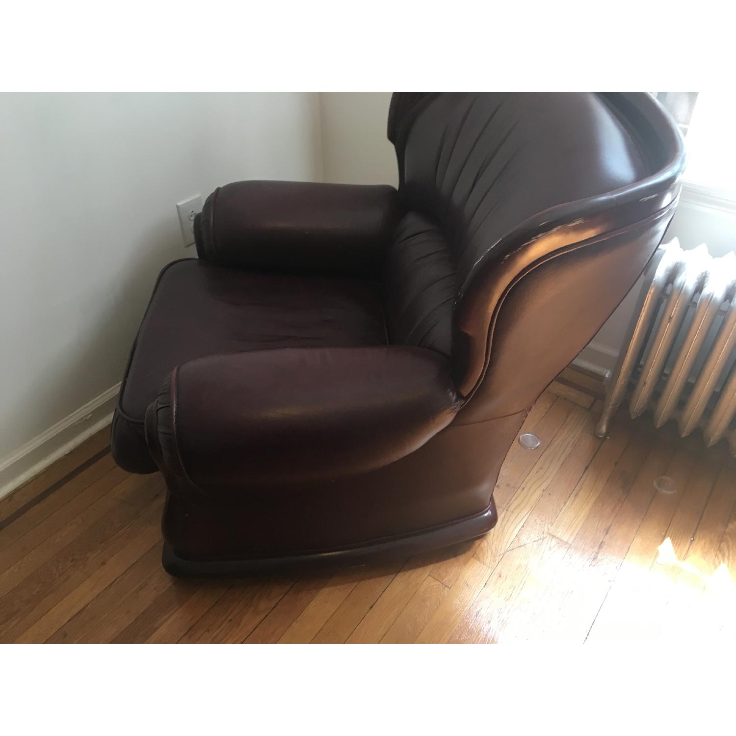 Dark Leather Armchair - image-7
