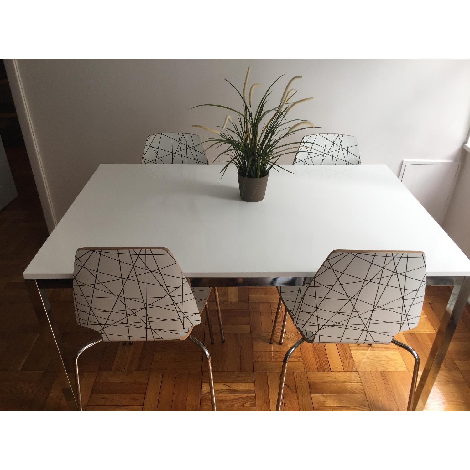 Ikea Torsby Dining Table w/ 4 Vilmar Chairs - image-1