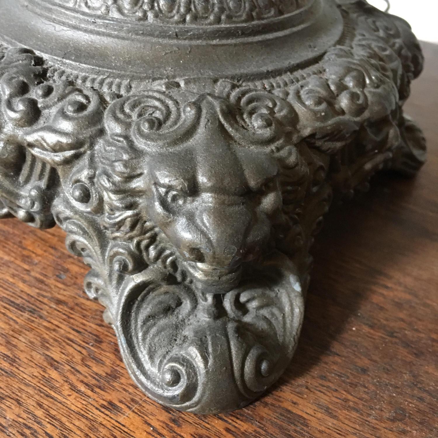 Vintage Ornate Antique Metal Lamp - image-2