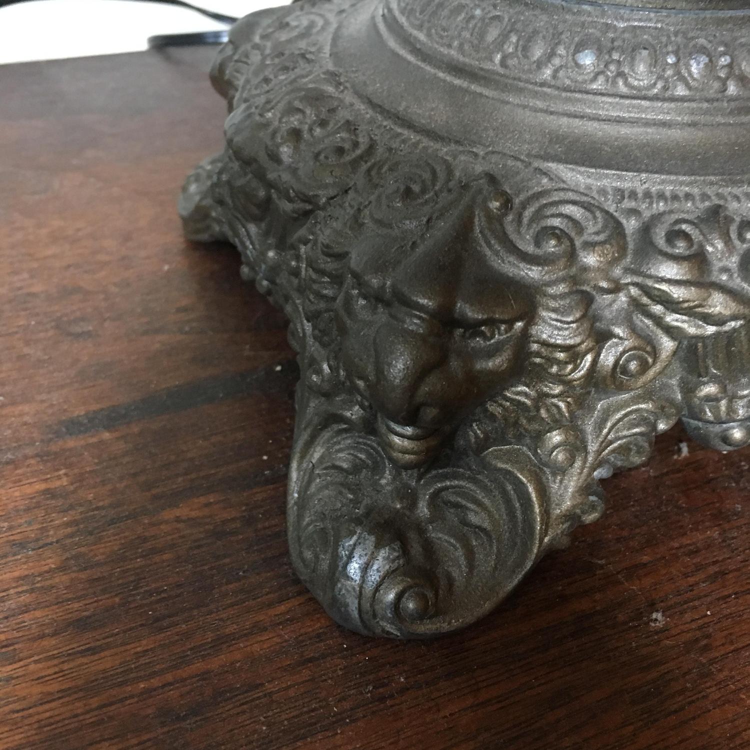 Vintage Ornate Antique Metal Lamp - image-3