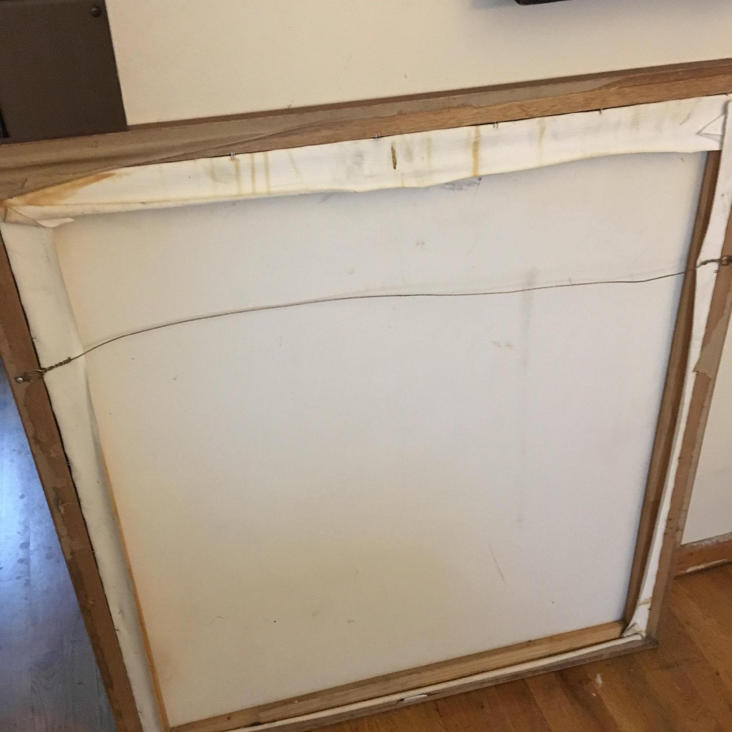 Vintage Large Framed Abstract Painting - image-3