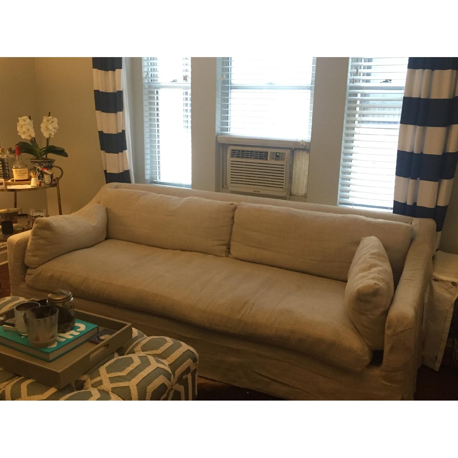 Restoration Hardware Belgian Classic Slope Arm Slipcovered Sofa - image-4