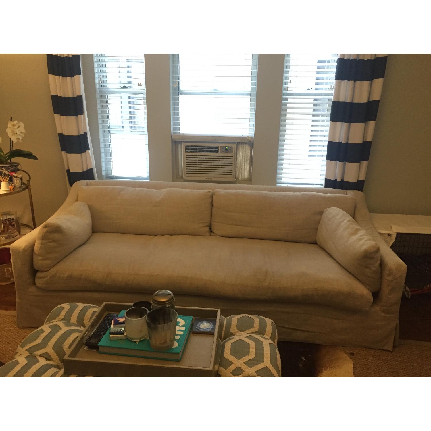 Restoration Hardware Belgian Classic Slope Arm Slipcovered Sofa - image-6