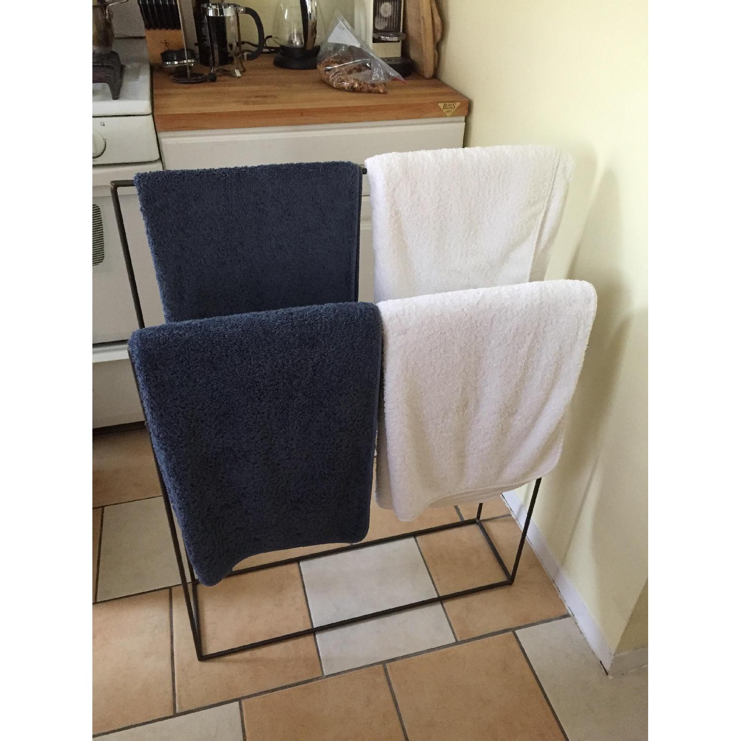 Crate & Barrel Jackson Standing Towel Rack - image-3