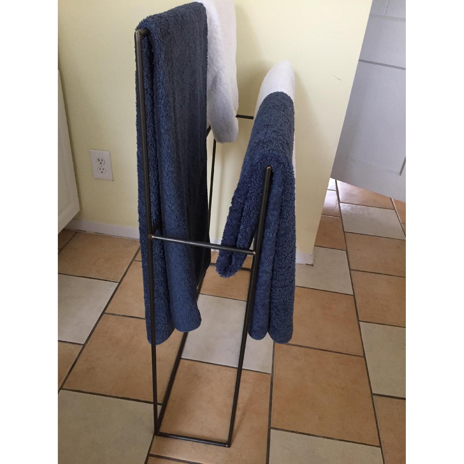 Crate & Barrel Jackson Standing Towel Rack - image-4