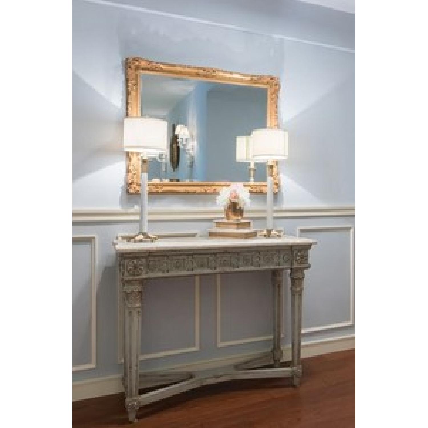 Currey and Co. Brass & White Stone Table Lamps - image-2