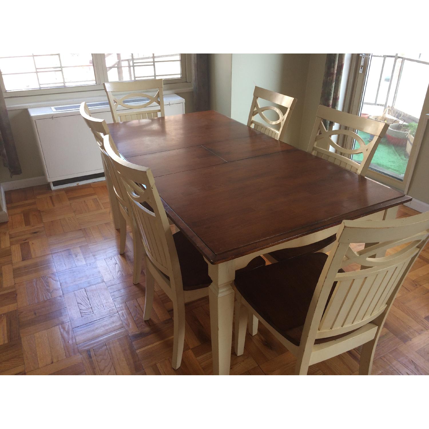 Country Farmhouse Table w/ 6 Chairs - image-3