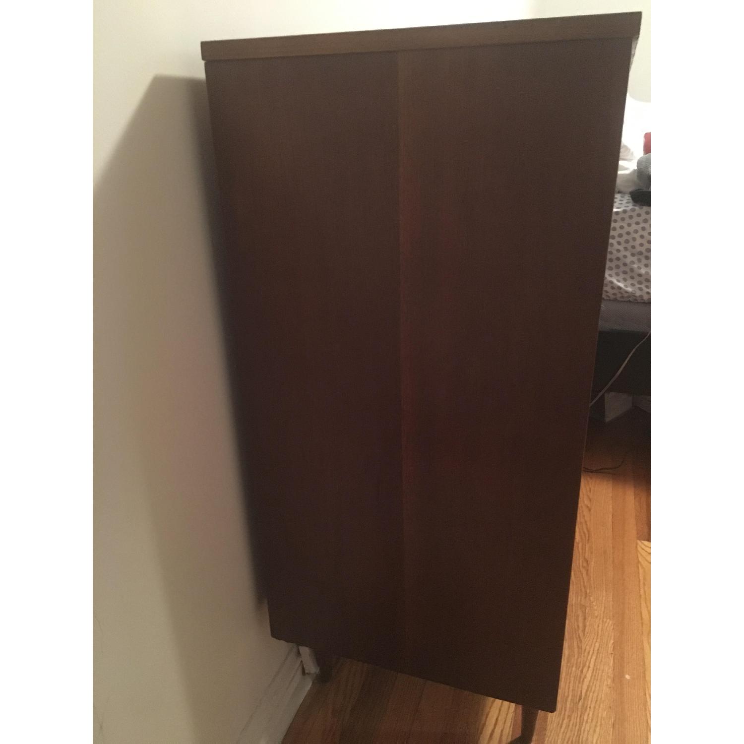 Vintage Mid Century Modern Tall Chestnut Dresser - image-2