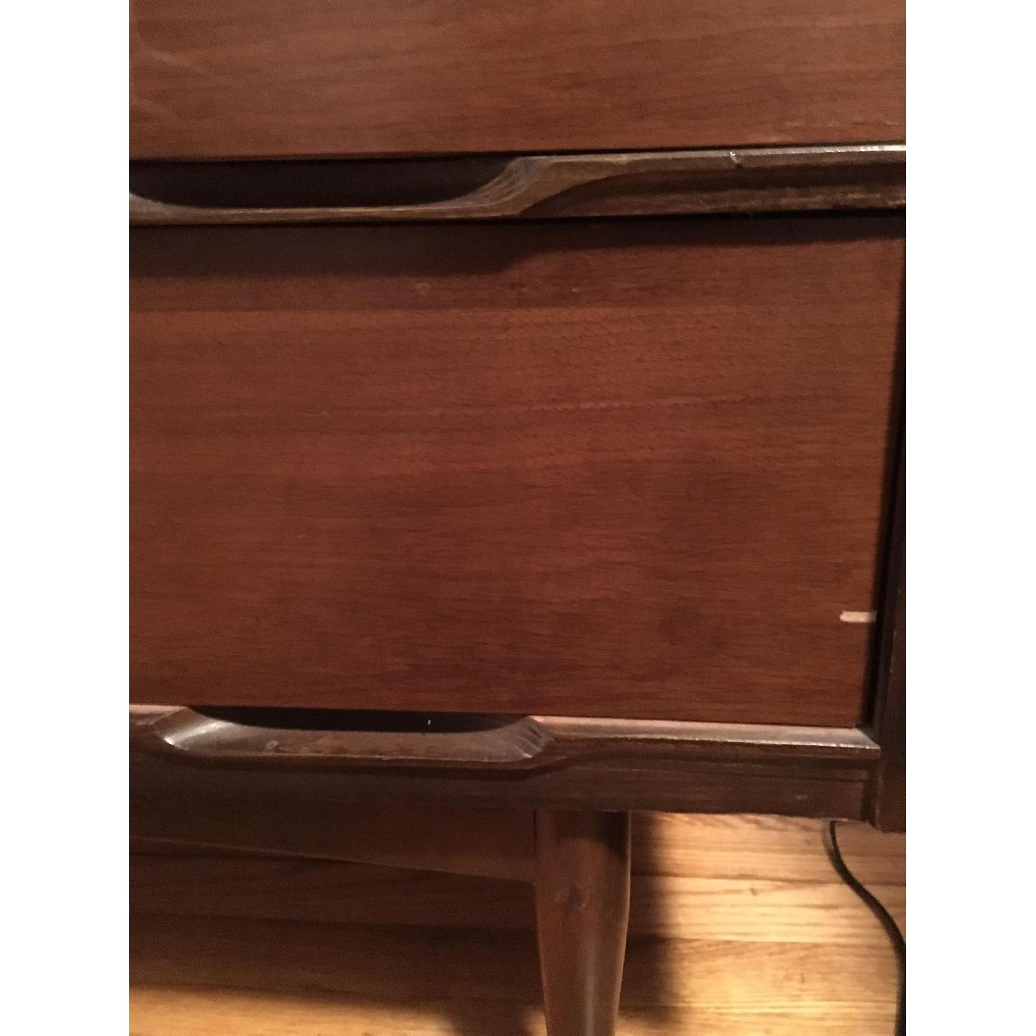 Vintage Mid Century Modern Tall Chestnut Dresser - image-4