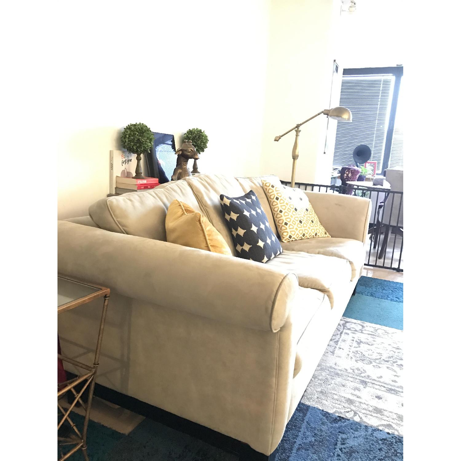 Neutral Colored  3 Seater Queen Sleeper Sofa - image-1