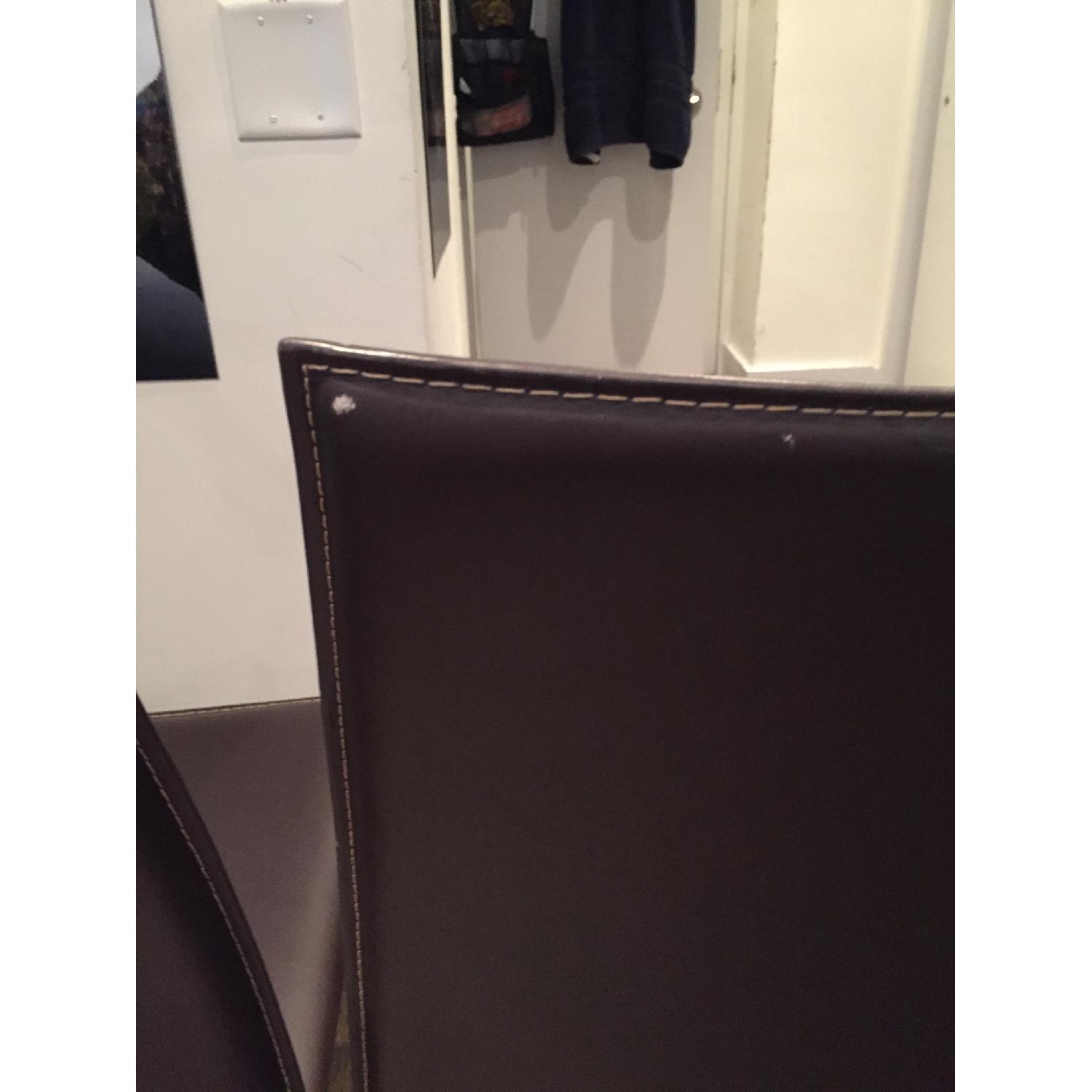 Amsterdam Brown Leather Dining Room Chairs - image-4