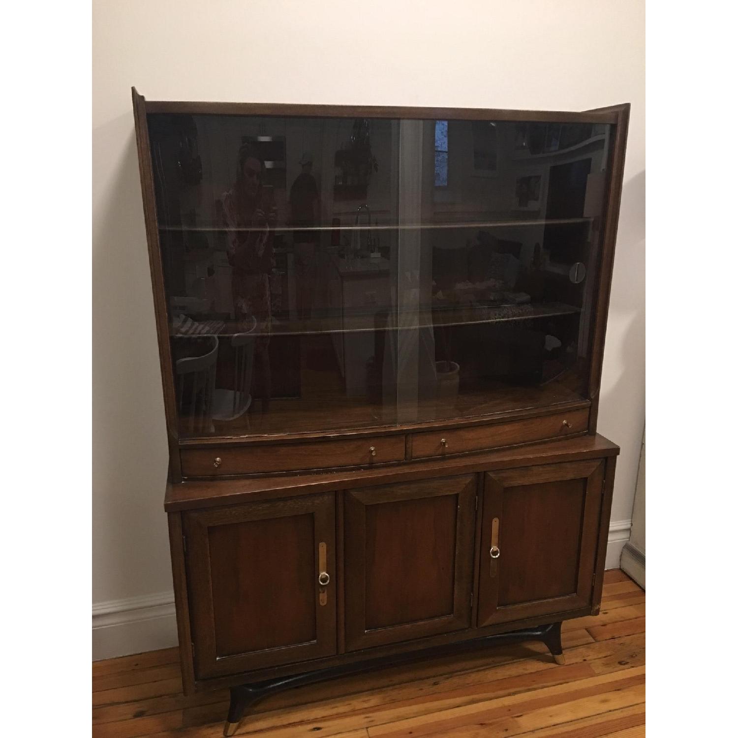 Vintage Mid Century Modern China Cabinet - image-1