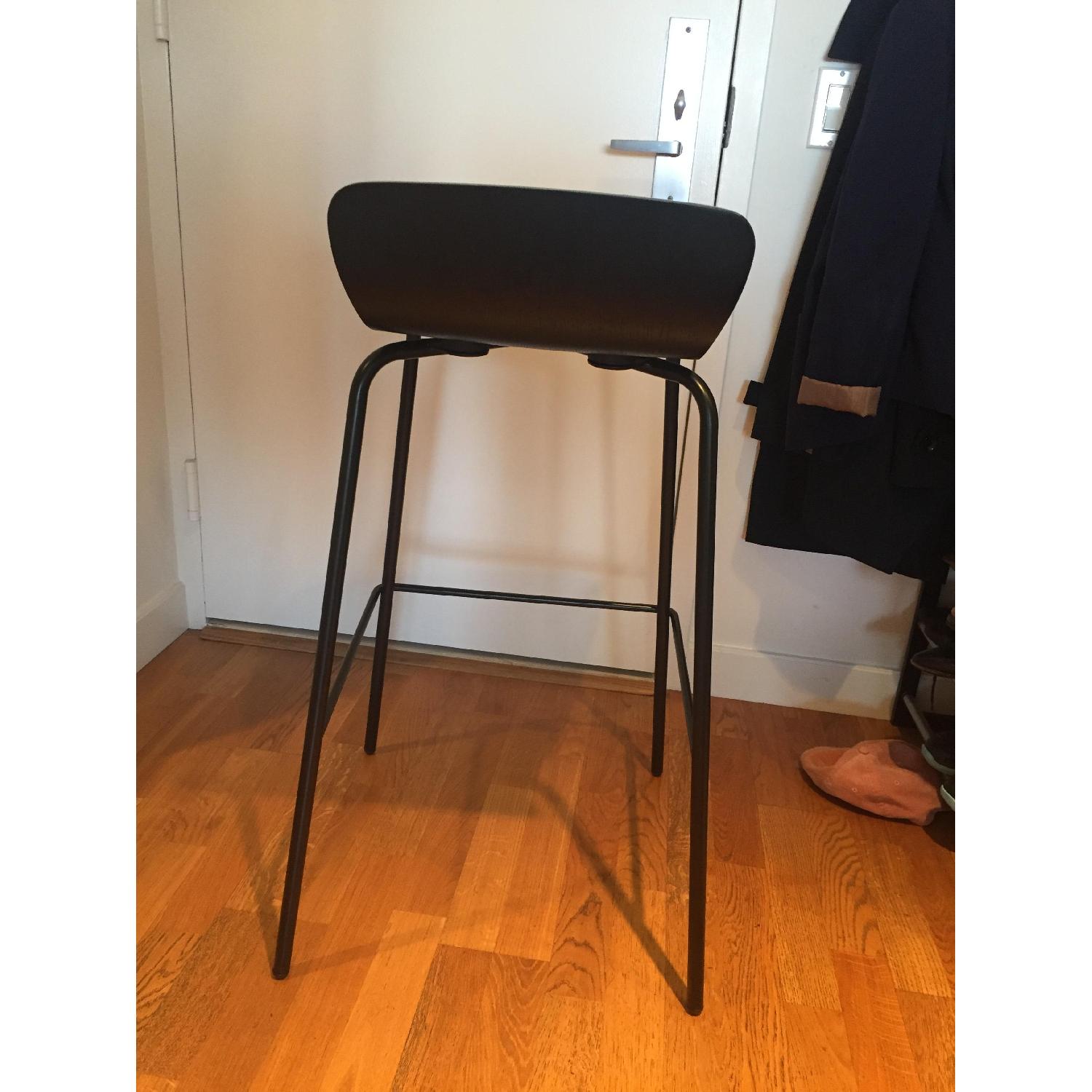 Crate & Barrel Felix Black Counter Stools - image-4
