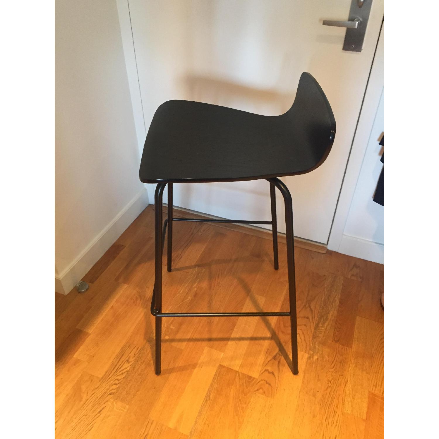Crate & Barrel Felix Black Counter Stools - image-6