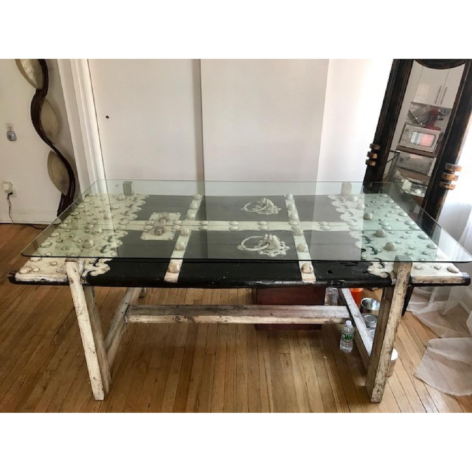Antique Chinese Wooden Dining Table - image-1