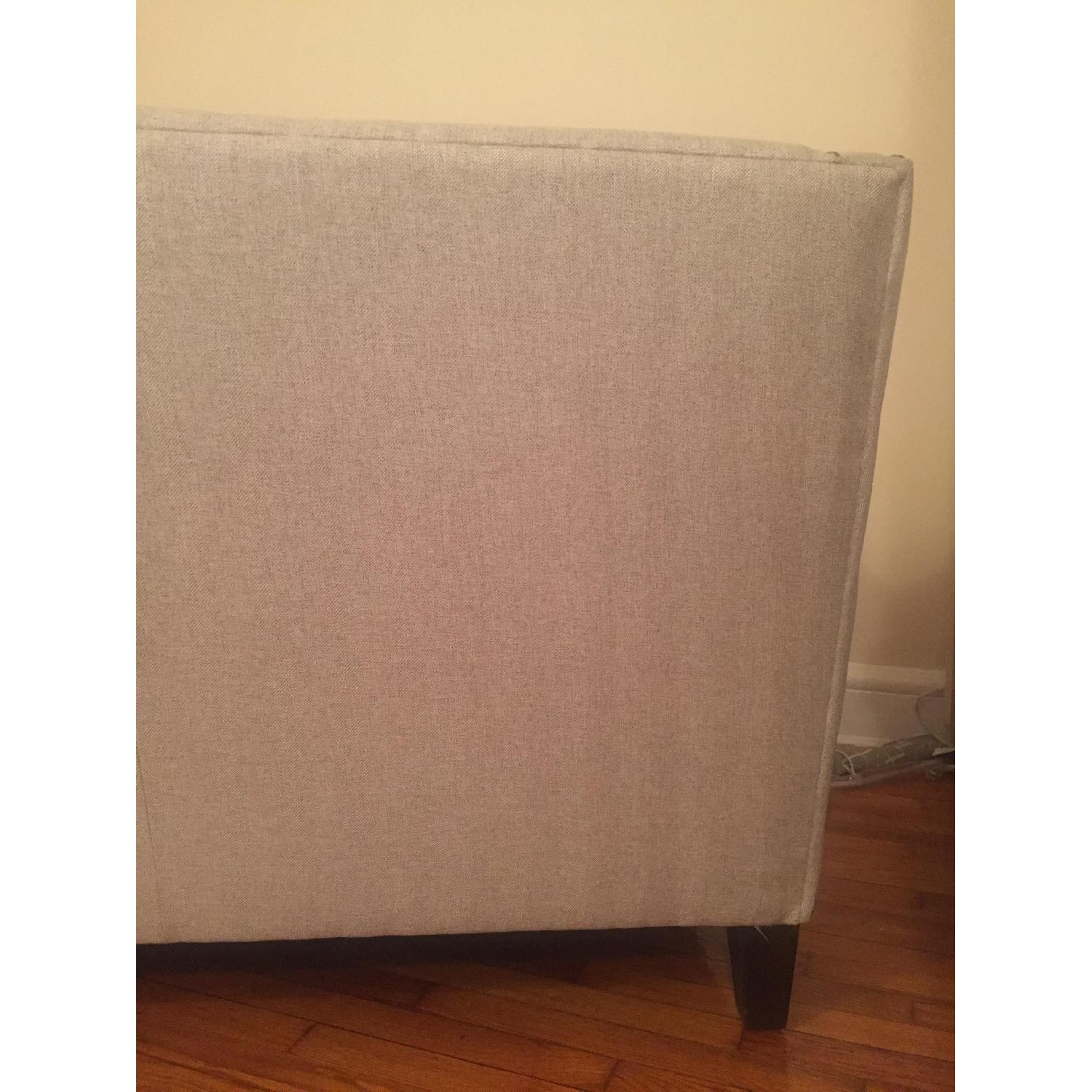 Jennifer Convertibles Light Grey Studded Loveseat - image-3
