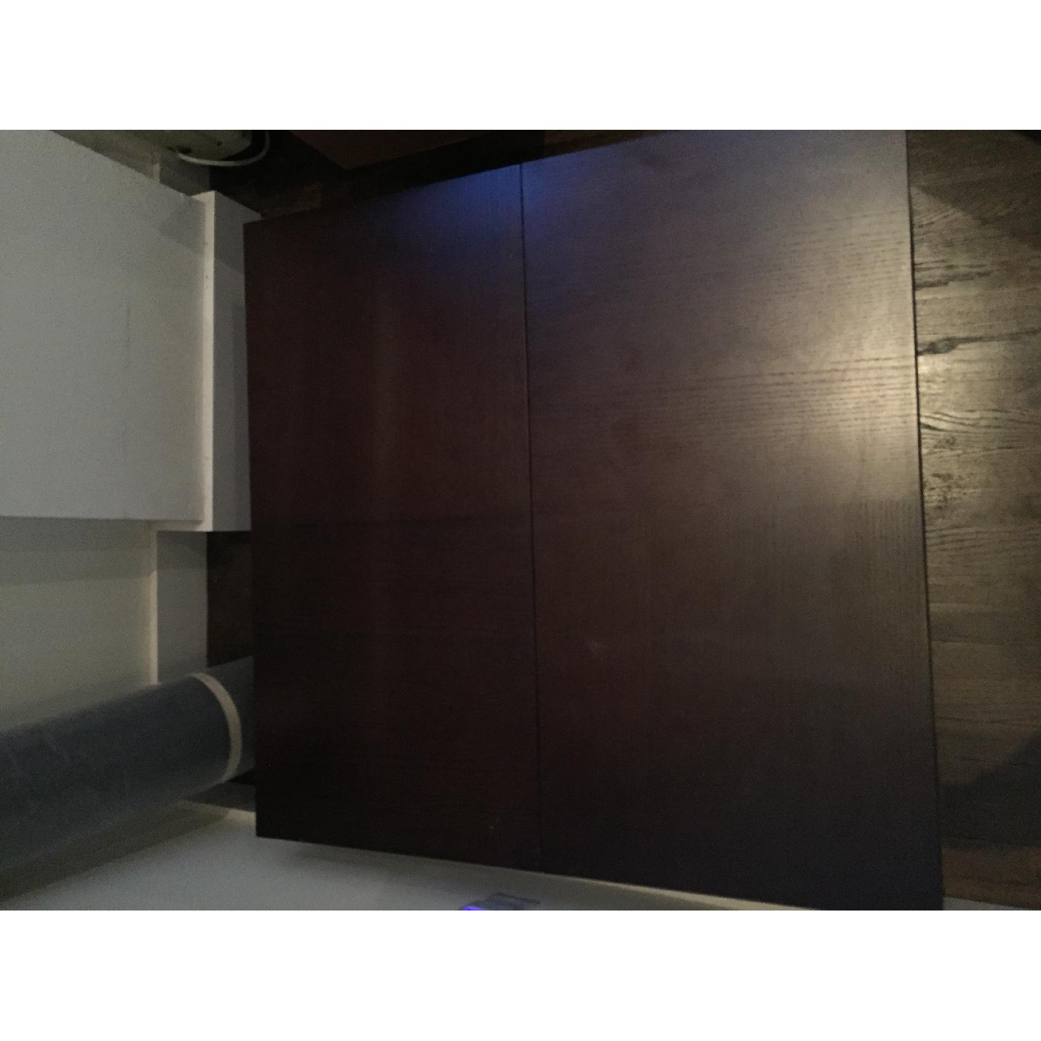 Dark Brown Wood Coffee Table w/ Storage - image-2