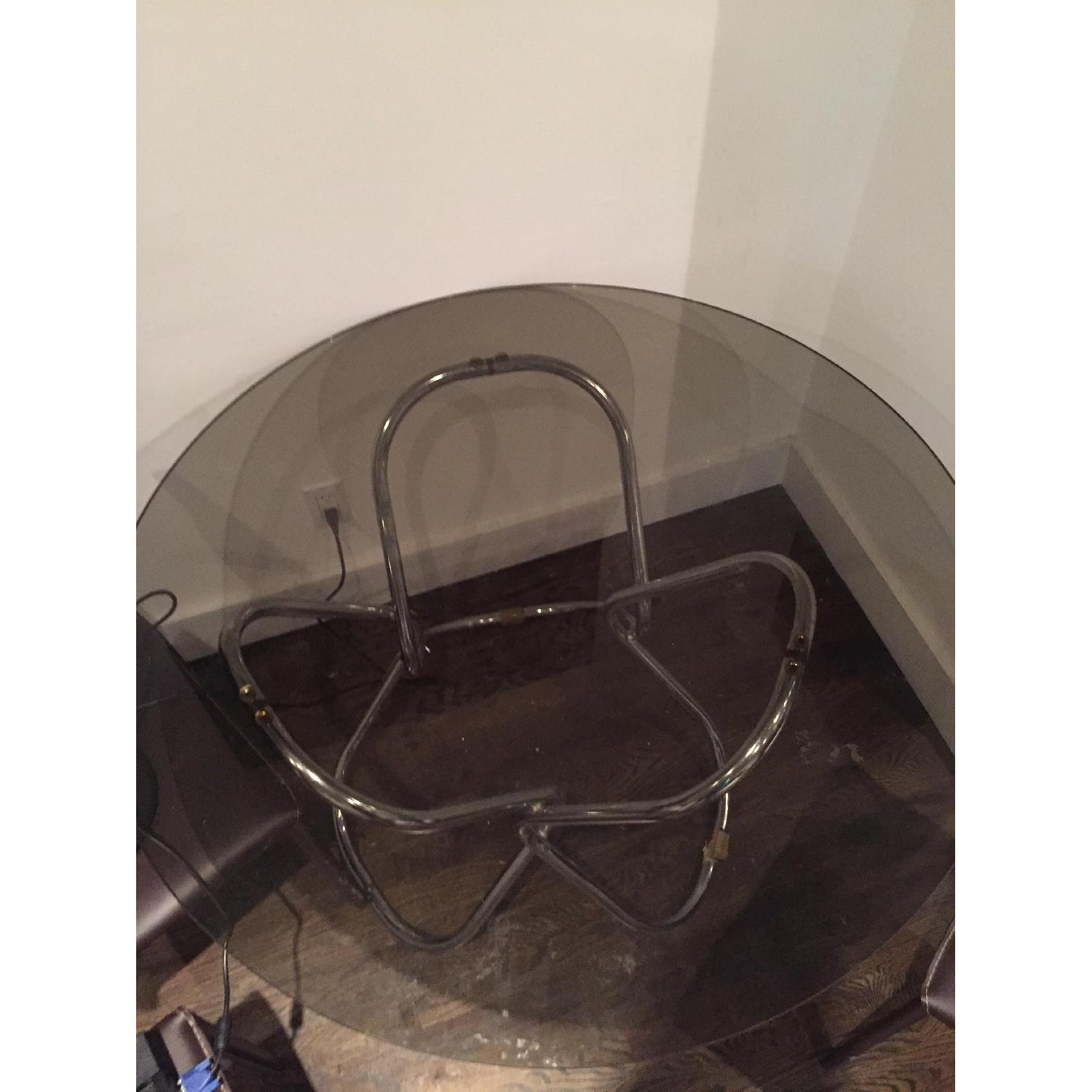 Glass Top Round Dining Room Table w/ Light Base - image-2
