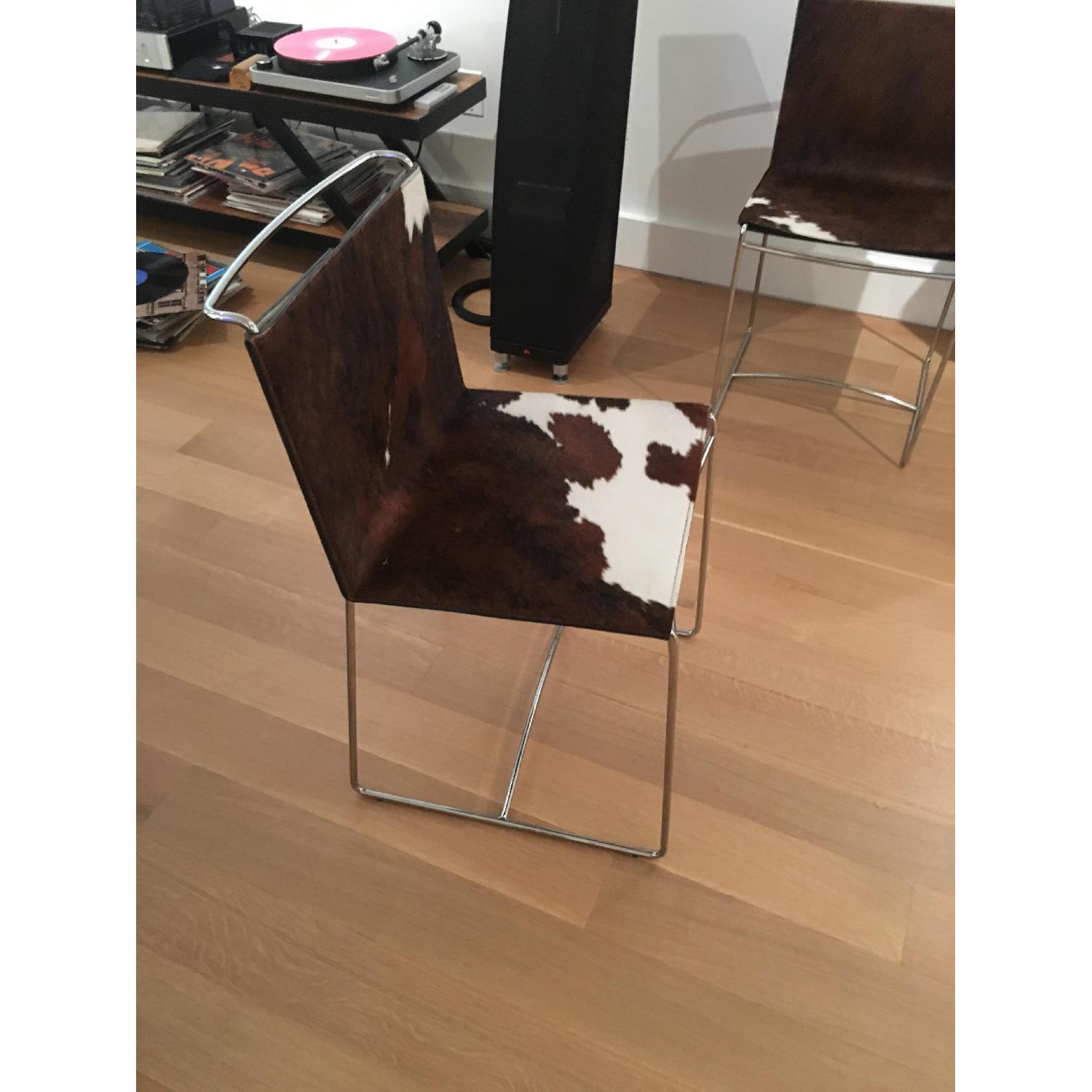 Ligne Roset Fil Cowhide Dining Chairs - image-2
