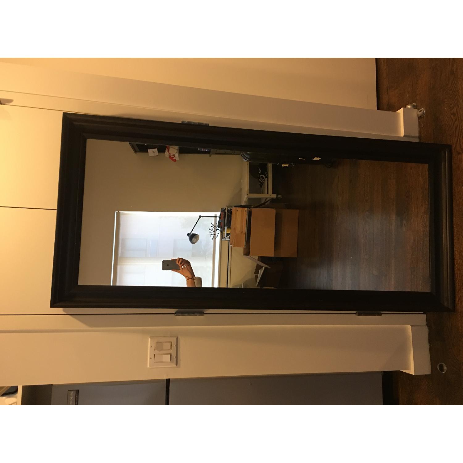 Ikea Hemnes Black-Brown Mirror - image-1