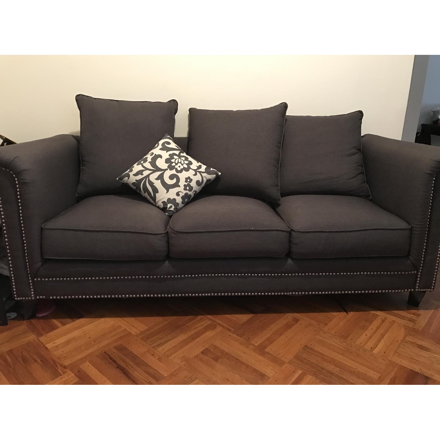 3 Seater Sofa w/ Gold Studs - Thumbnail 2