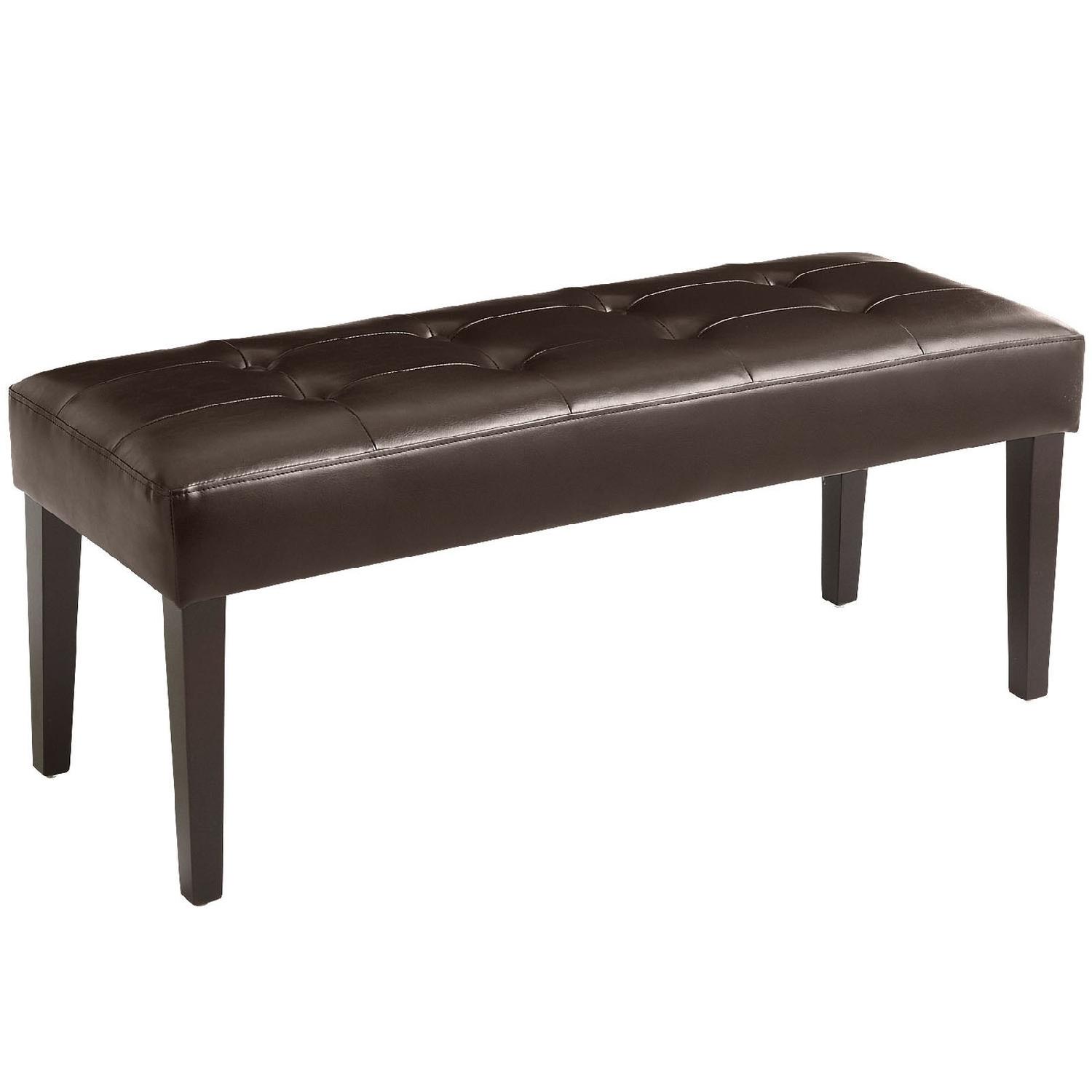 Pier 1 Leather Dining Chair + 1 Bench - image-5