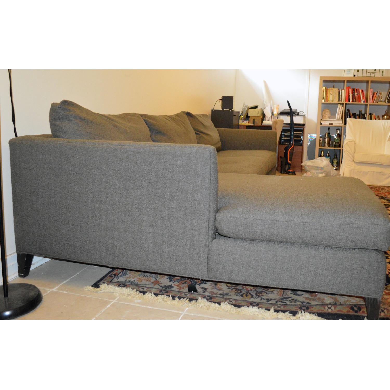 Crate & Barrel Grey Sectional - image-2