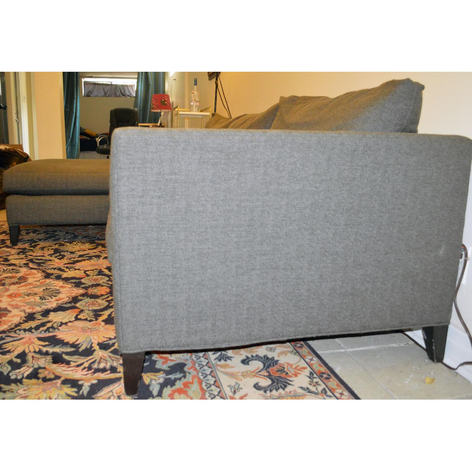 Crate & Barrel Grey Sectional - image-3