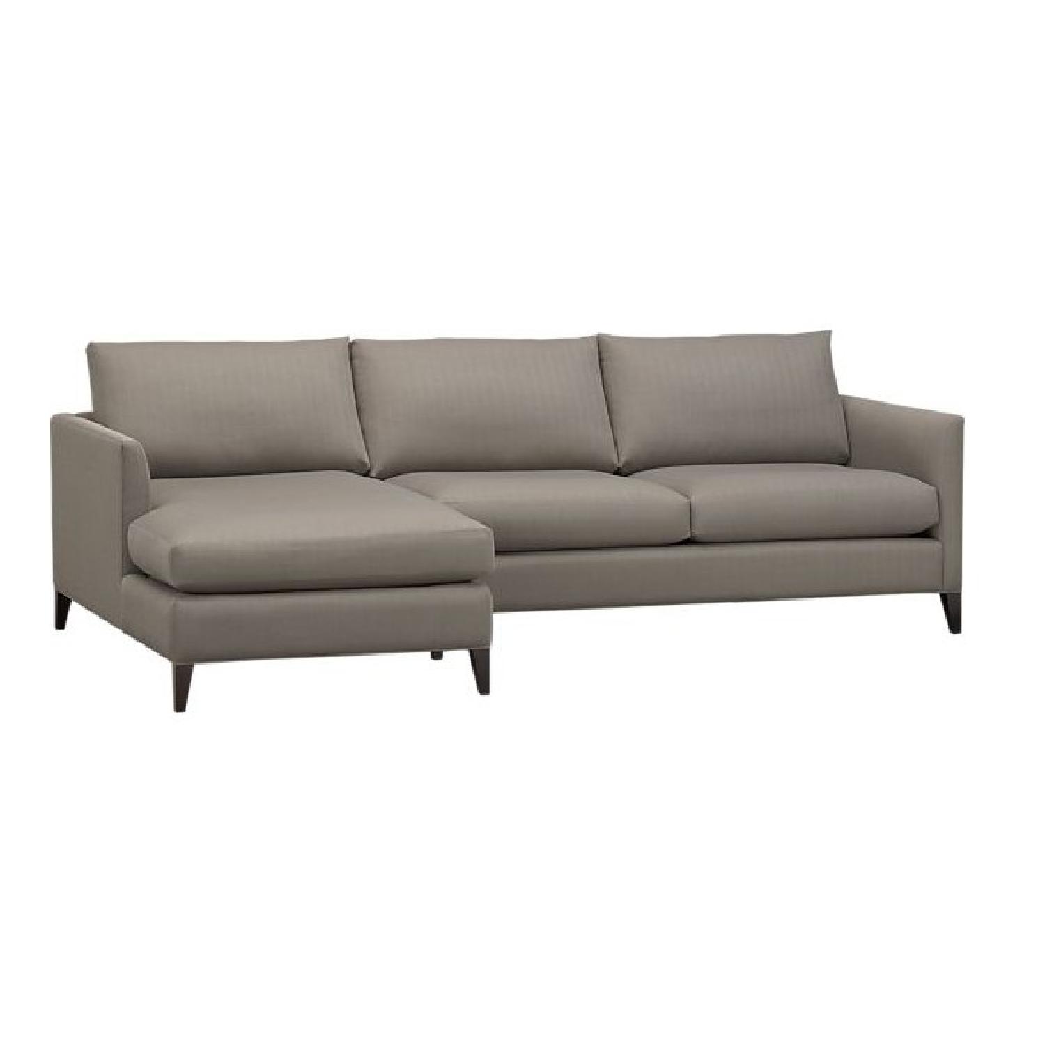 Crate & Barrel Grey Sectional - image-0