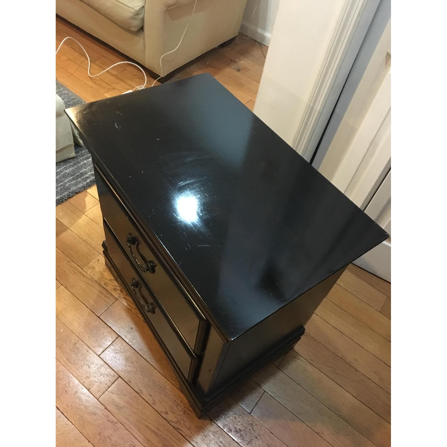 New Classic Furniture Co Black Wooden Bedside Table - image-2