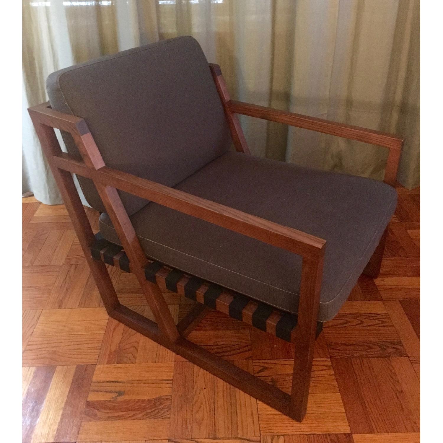 Be Seated Mid Century Oak Arm Chairs - image-3