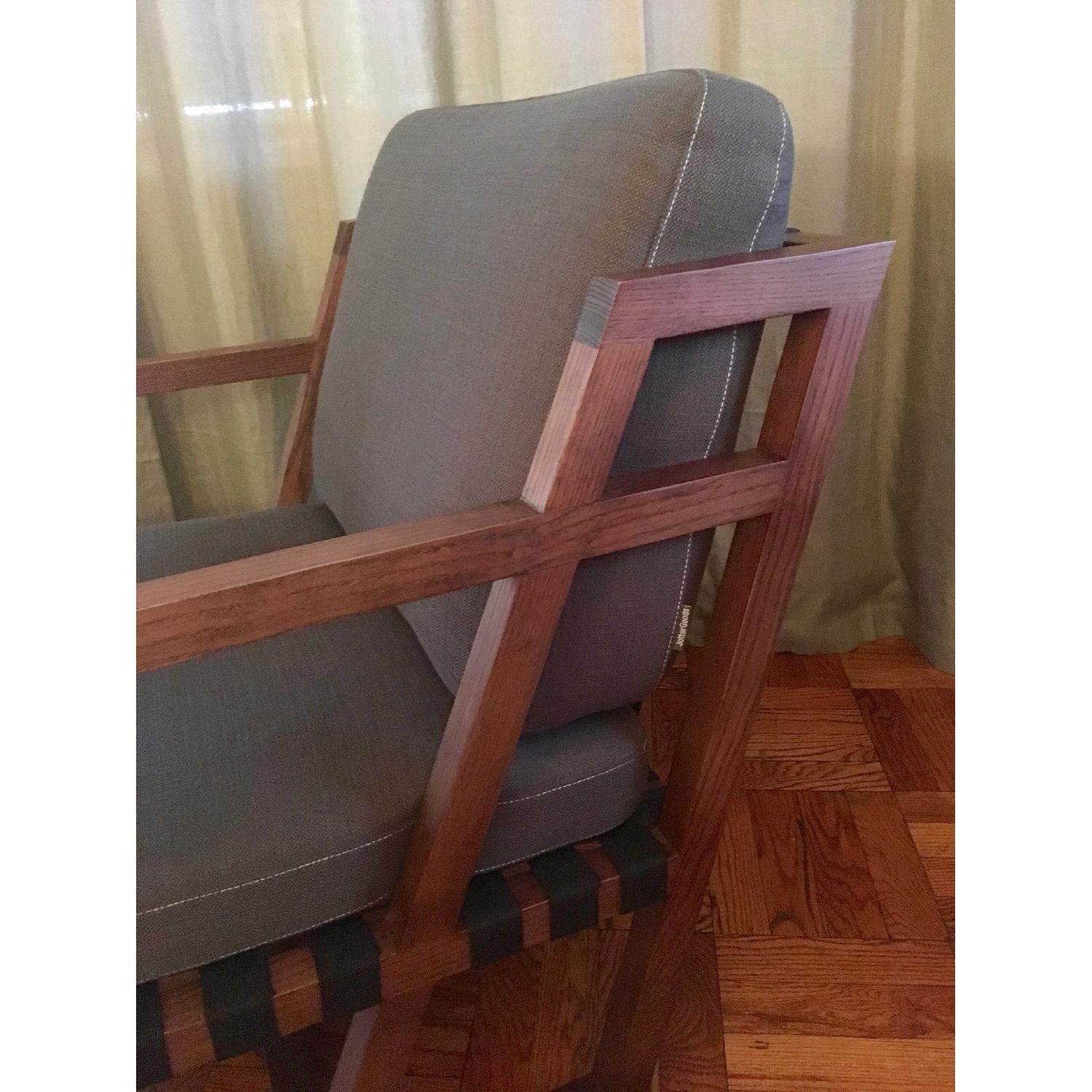 Be Seated Mid Century Oak Arm Chairs - image-5