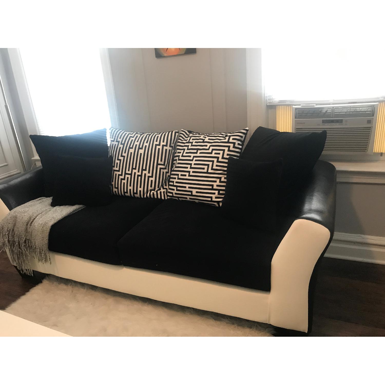 Wildon Home Black & White Modern Terscott Sofa - image-2