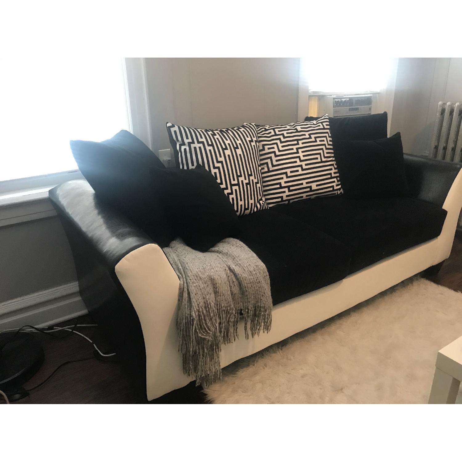 Wildon Home Black & White Modern Terscott Sofa - image-3