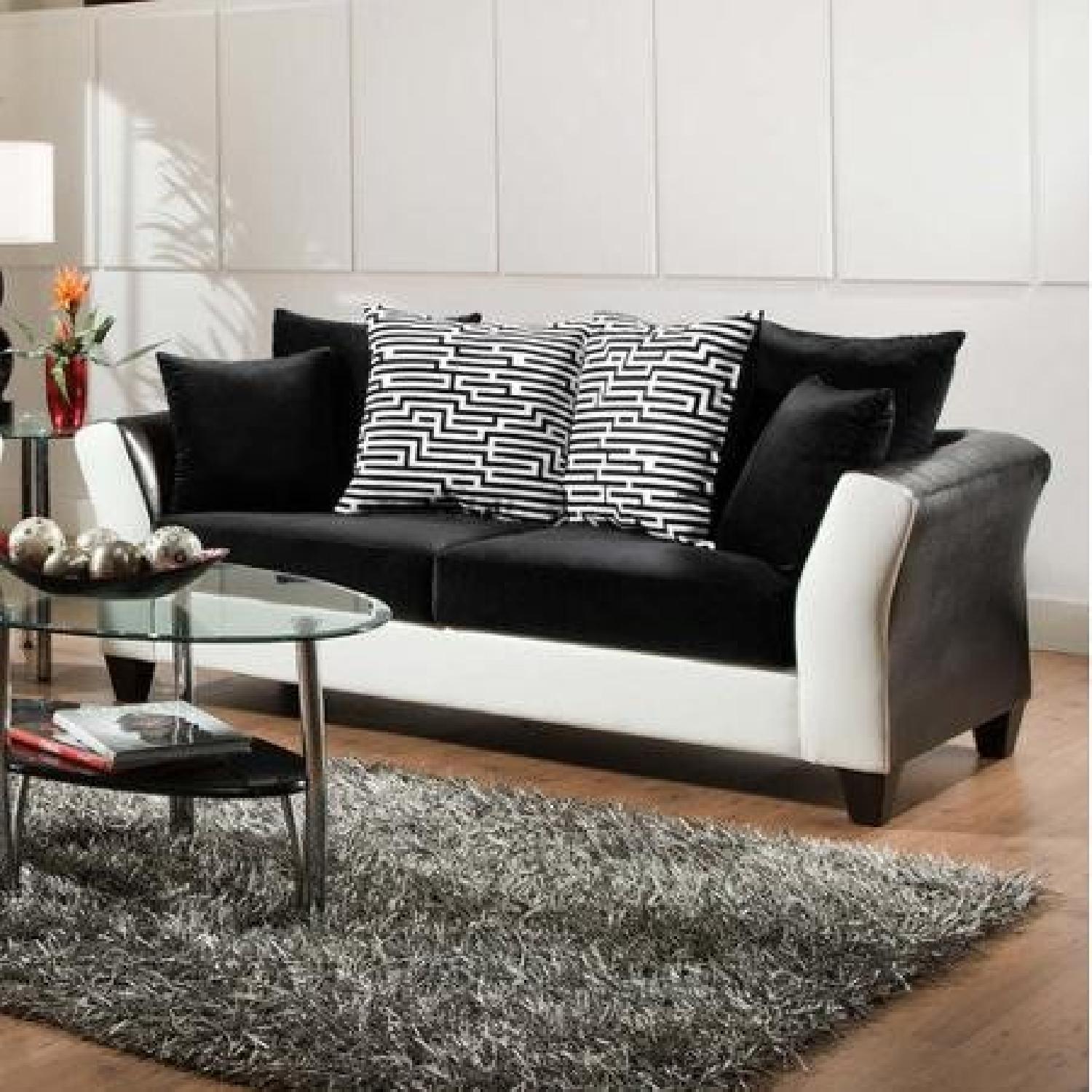 Wildon Home Black & White Modern Terscott Sofa - image-5