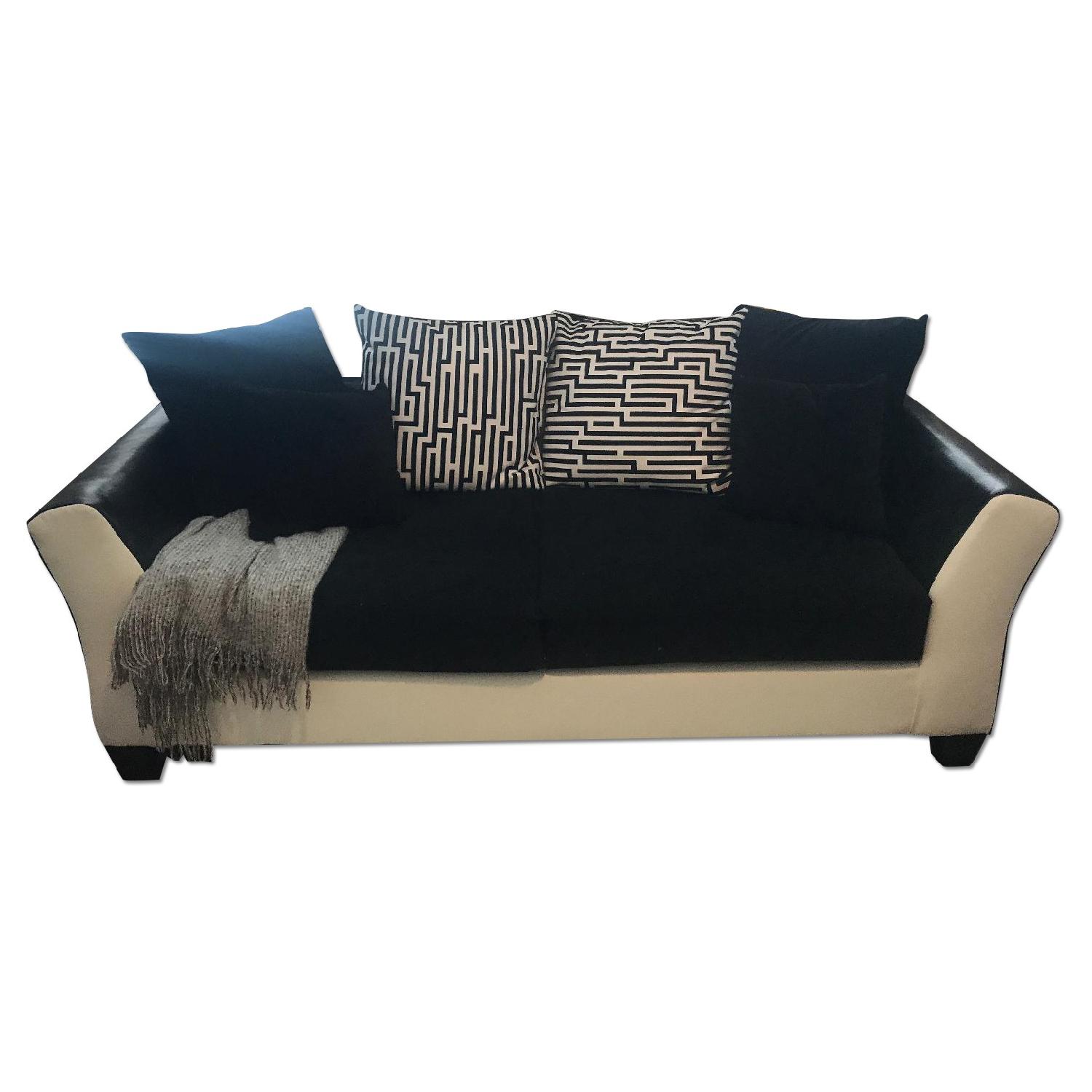 Wildon Home Black & White Modern Terscott Sofa - image-0