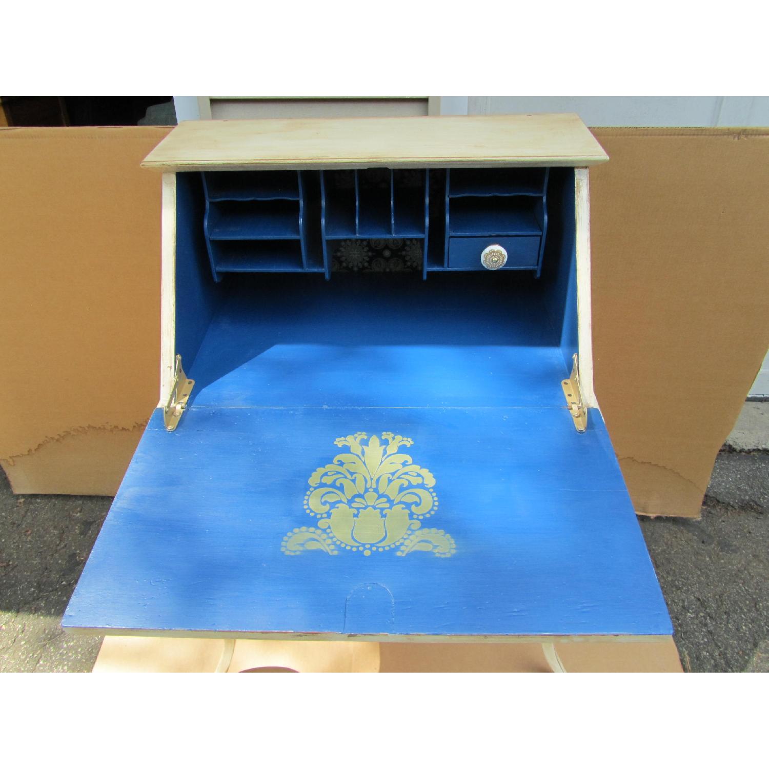 Antique White Country French Ladies Writing Desk - image-8