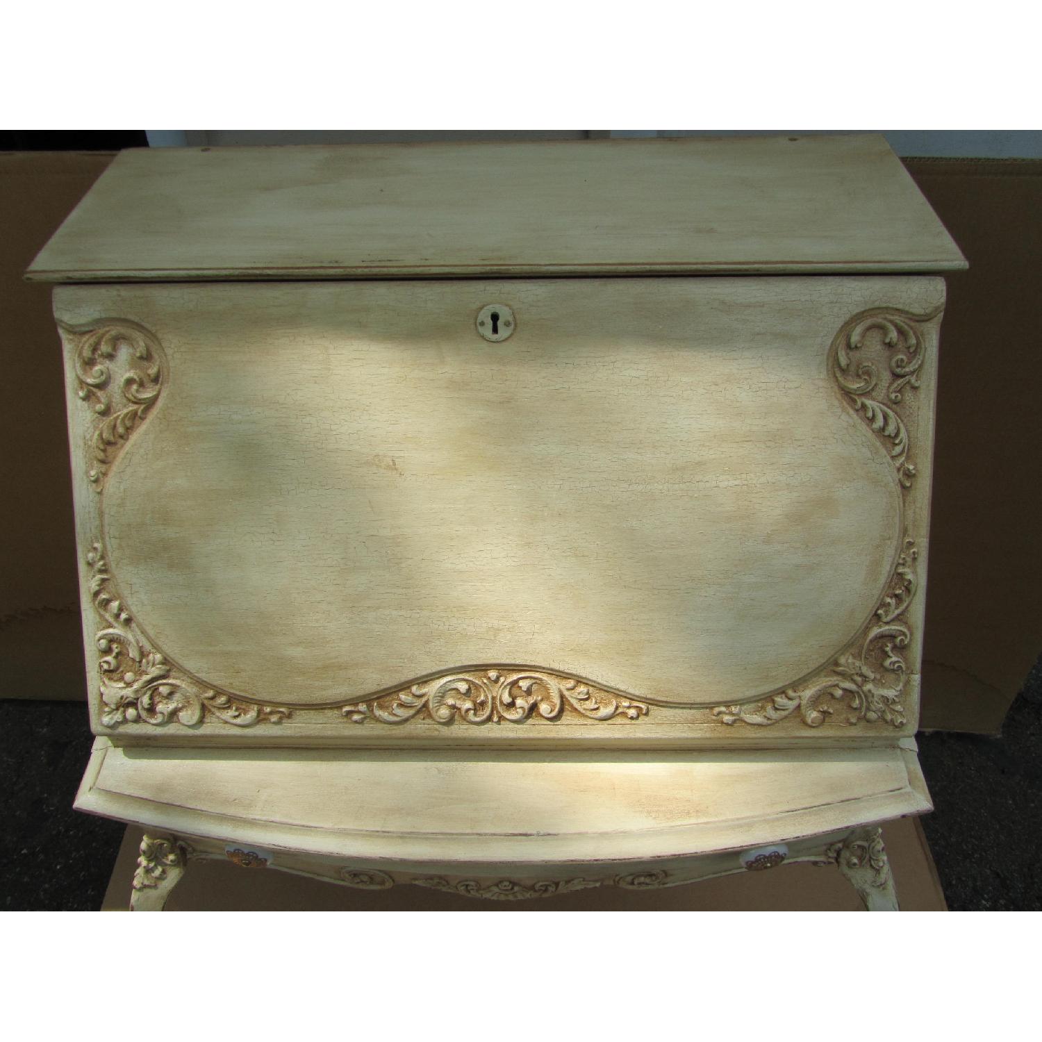 Antique White Country French Ladies Writing Desk - image-12